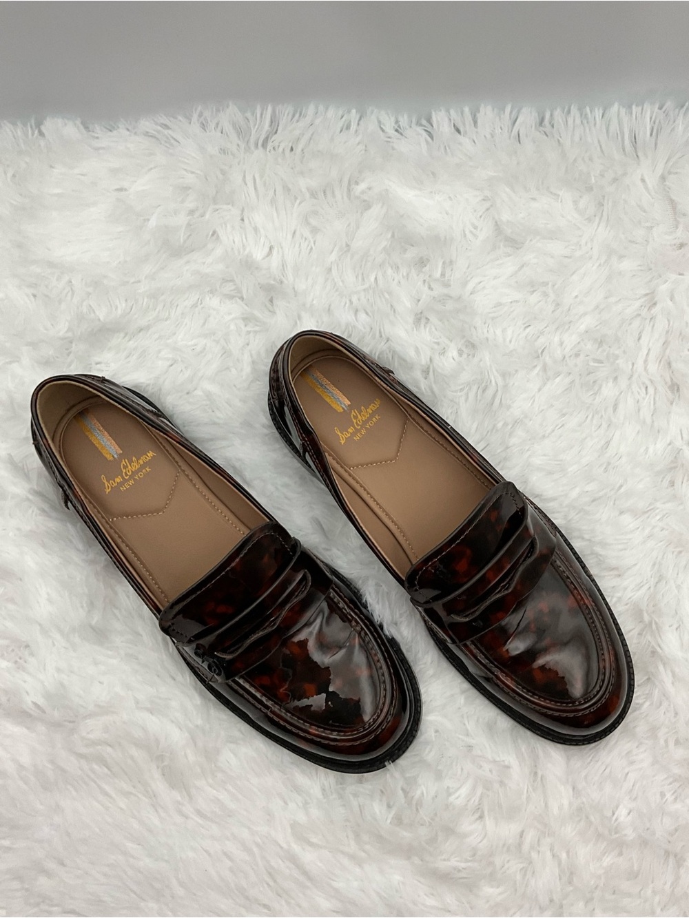 Sam Edelman Loafers Size Brown and Black Colin Tortoiseshell Print - Picture 7 of 10